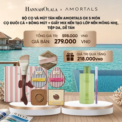  BỘ CỌ VÀ MÚT TÁN NỀN AMORTALS OK 5 MÓN – CỌ ĐUÔI CÁ + BÔNG MÚT + GIẤY MIX NỀN TẠO LỚP NỀN MỎNG NHẸ, TIỆP DA, DỄ TÁN_ D281 