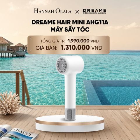  DREAME HAIR MINI AHG11A MÁY SẤY TÓC ION ÂM SIÊU NHỎ GỌN 270G ĐỘNG CƠ TỐC ĐỘ CAO - BH 24 THÁNG_ D1318 
