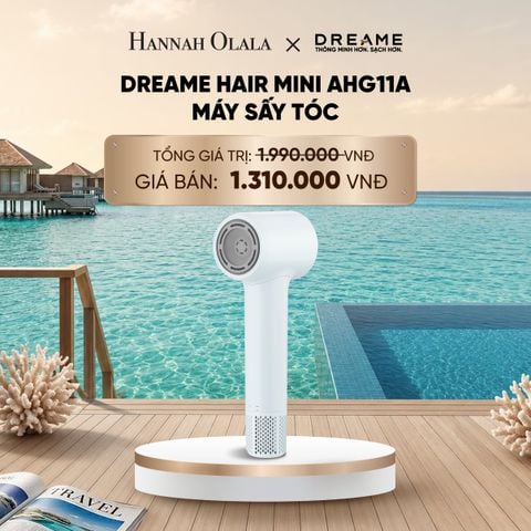  DREAME HAIR MINI AHG11A MÁY SẤY TÓC ION ÂM SIÊU NHỎ GỌN 270G ĐỘNG CƠ TỐC ĐỘ CAO - BH 24 THÁNG_ D1318 