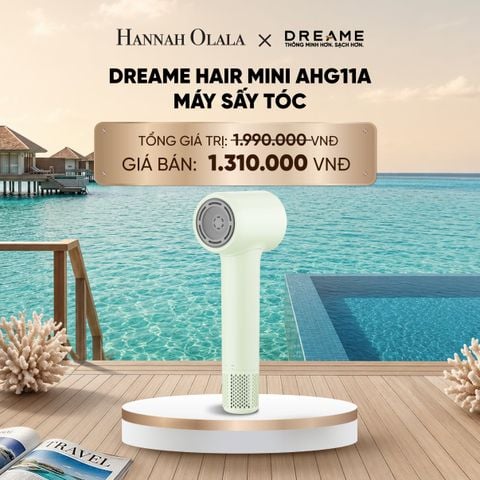  DREAME HAIR MINI AHG11A MÁY SẤY TÓC ION ÂM SIÊU NHỎ GỌN 270G ĐỘNG CƠ TỐC ĐỘ CAO - BH 24 THÁNG_ D1161 