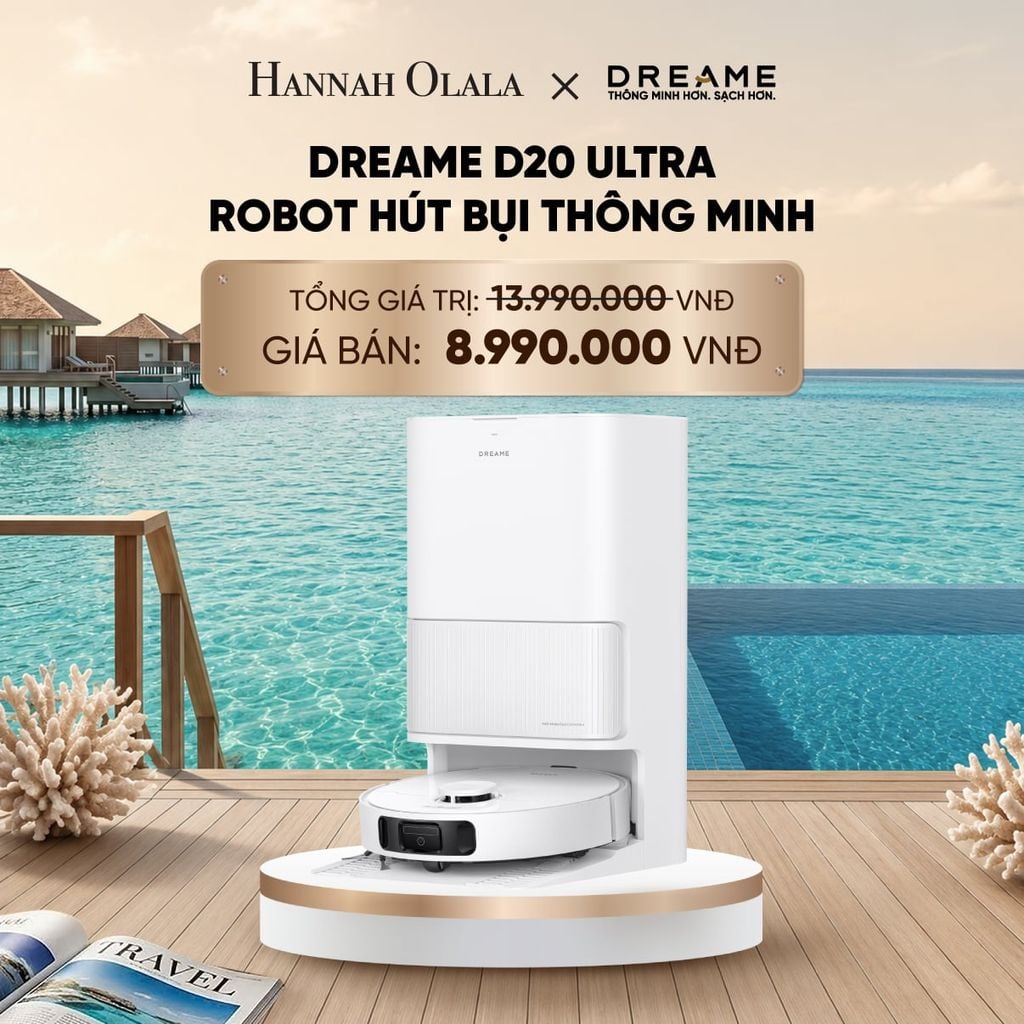  DREAME D20 ULTRA ROBOT HÚT BỤI THÔNG MINH LỰC HÚT 13.000PA TRẠM SẠC ĐA NĂNG RẢNH TAY ĐẾN 100 NGÀY BH 24 THÁNG 