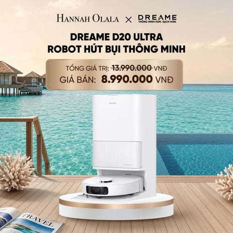  DREAME D20 ULTRA ROBOT HÚT BỤI THÔNG MINH LỰC HÚT 13.000PA TRẠM SẠC ĐA NĂNG RẢNH TAY ĐẾN 100 NGÀY BH 24 THÁNG 