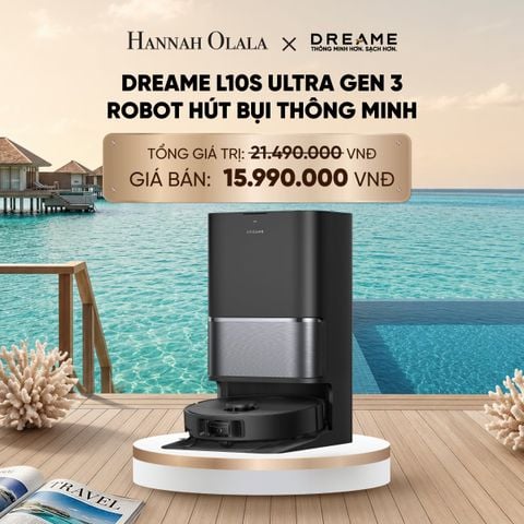  DREAME L10S ULTRA GEN 3 ROBOT HÚT BỤI THÔNG MINH - LỰC HÚT 25.000PA - TÙY CHỈNH VỚI 5 CẤP ĐỘ HÚT - BH 24 THÁNG_ D1164 