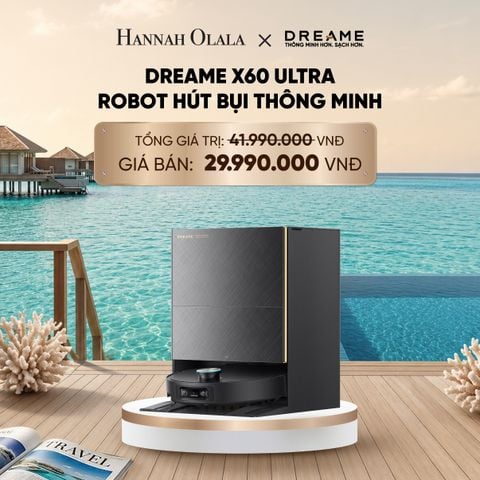  DREAME X60 ULTRA ROBOT HÚT BỤI THÔNG MINH - VƯỢT CHƯỚNG NGẠI KÉP LÊN TỚI 8.8CM - THIẾT KẾ SIÊU MỎNG 7.95CM_ D1166 