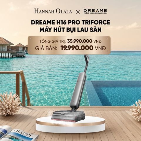  DREAME H16 PRO TRIFORCE MÁY HÚT BỤI LAU SÀN HƠI NƯỚC 200ºC - GIẶT NÓNG 90°C - LAU SÀN VỚI BỌT CHUYÊN SÂU - BH 24 THÁNG 