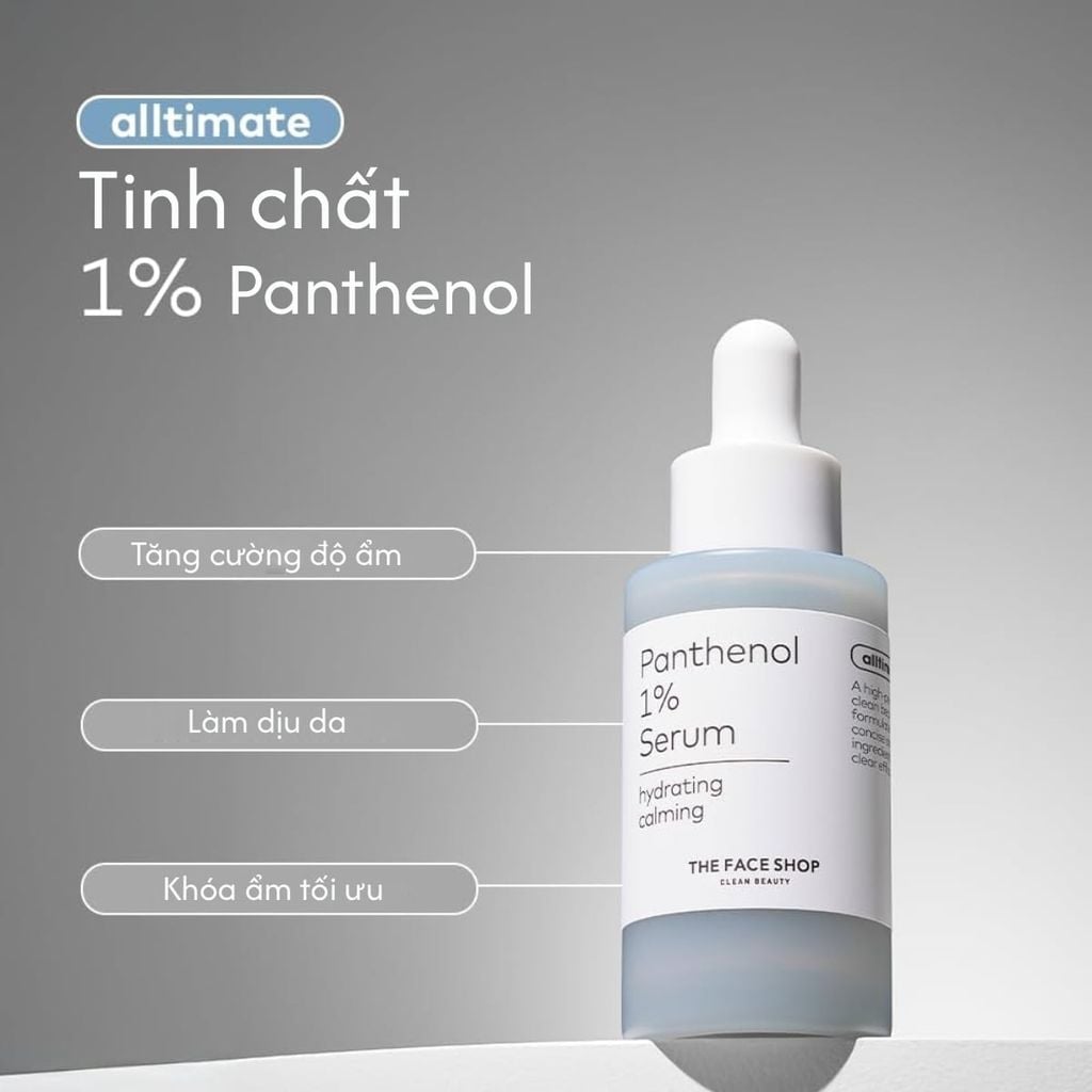  TINH CHẤT CẤP ẨM, PHỤC HỒI, LÀM DỊU DA ALLTIMATE PANTHENOL 1% 