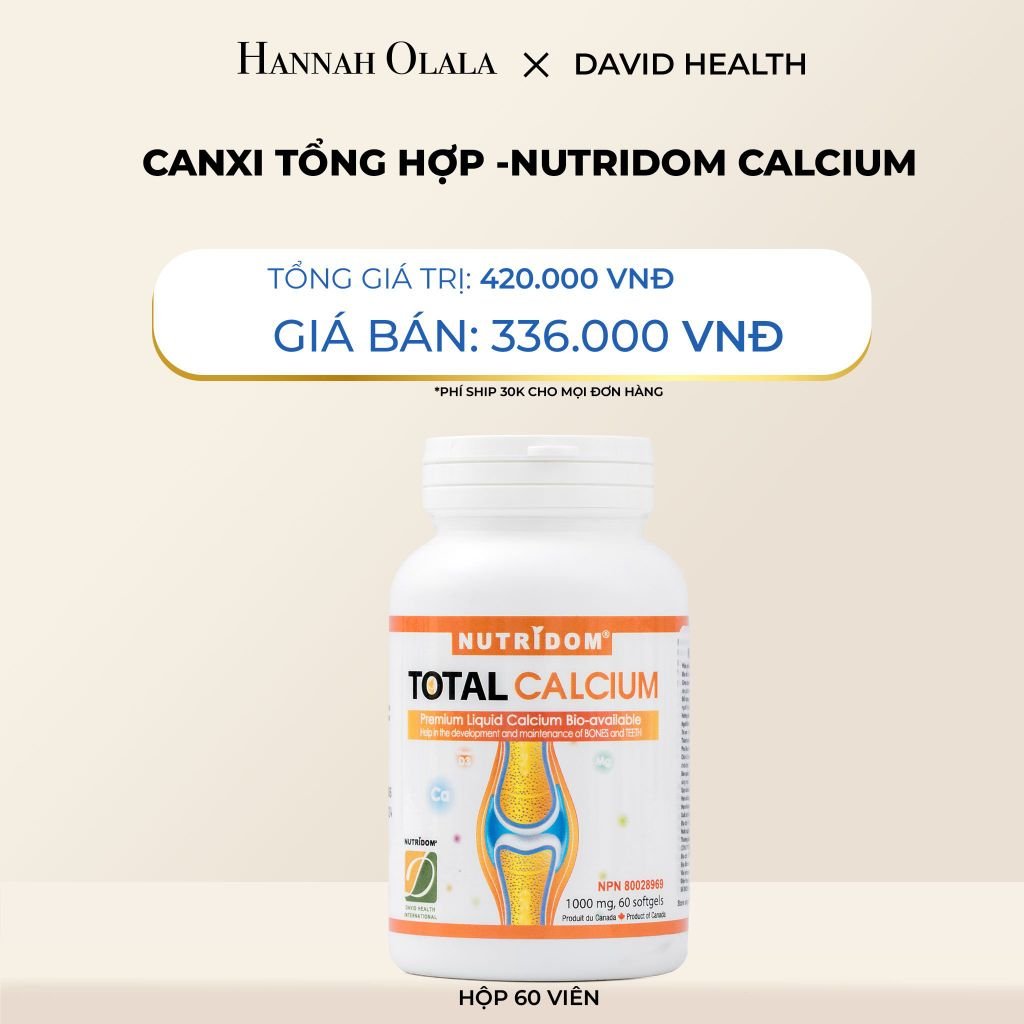  DEAL 5: CANXI TỔNG HỢP -NUTRIDOM CALCIUM (60 VIÊN) 