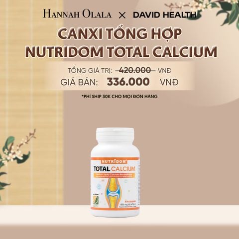  CANXI TỔNG HỢP -NUTRIDOM CALCIUM (60 VIÊN) DAVID HEALTH - A516 