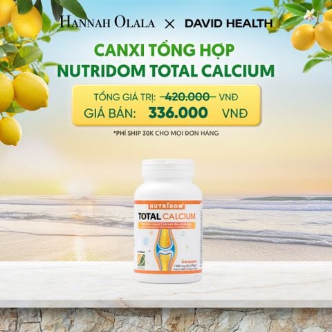  CANXI TỔNG HỢP -NUTRIDOM CALCIUM (60 VIÊN) _ DEAL 8 