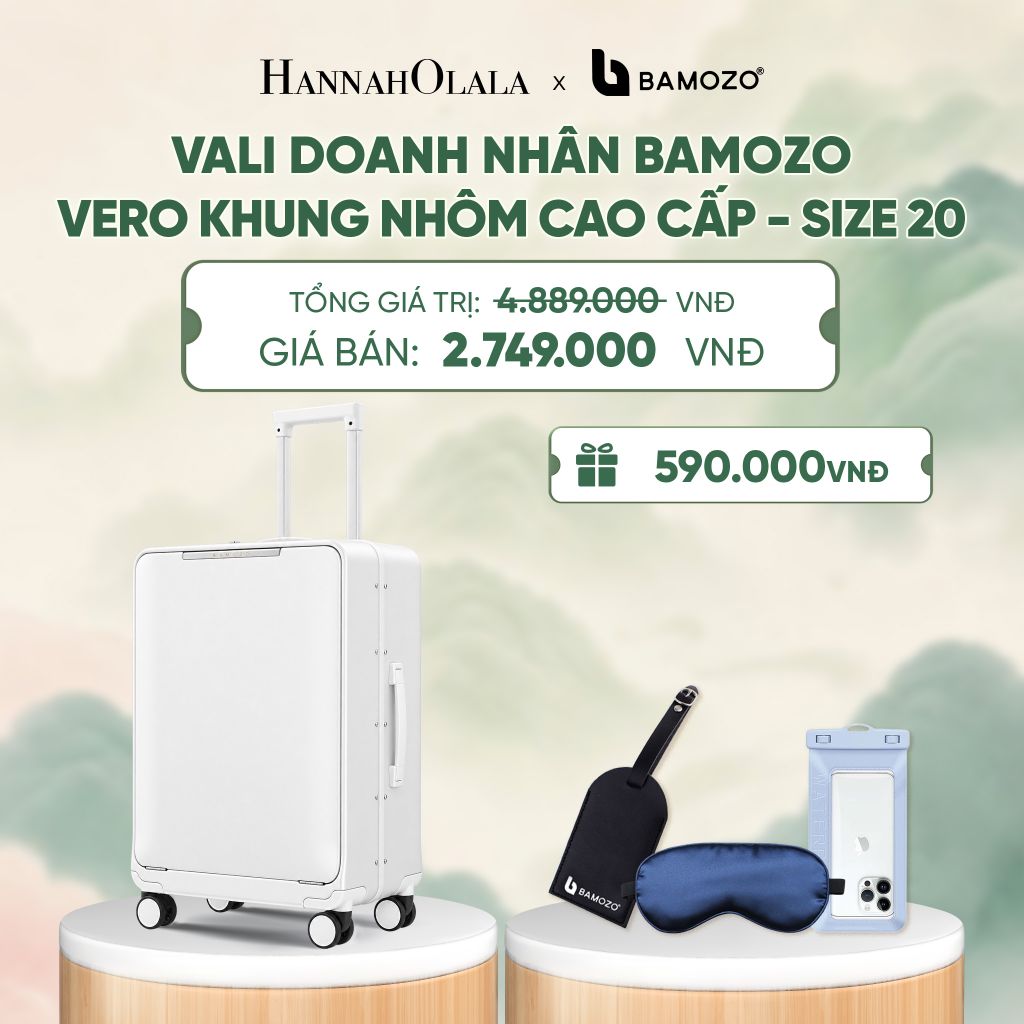  VALI DOANH NHÂN BAMOZO VERO KHUNG NHÔM CAO CẤP (TẶNG TAG HÀNH LÝ DA + TÚI ĐỰNG ĐT CHỐNG NƯỚC + BỊT MẮT LỤA SATIN) - DEAL 5 - A797 