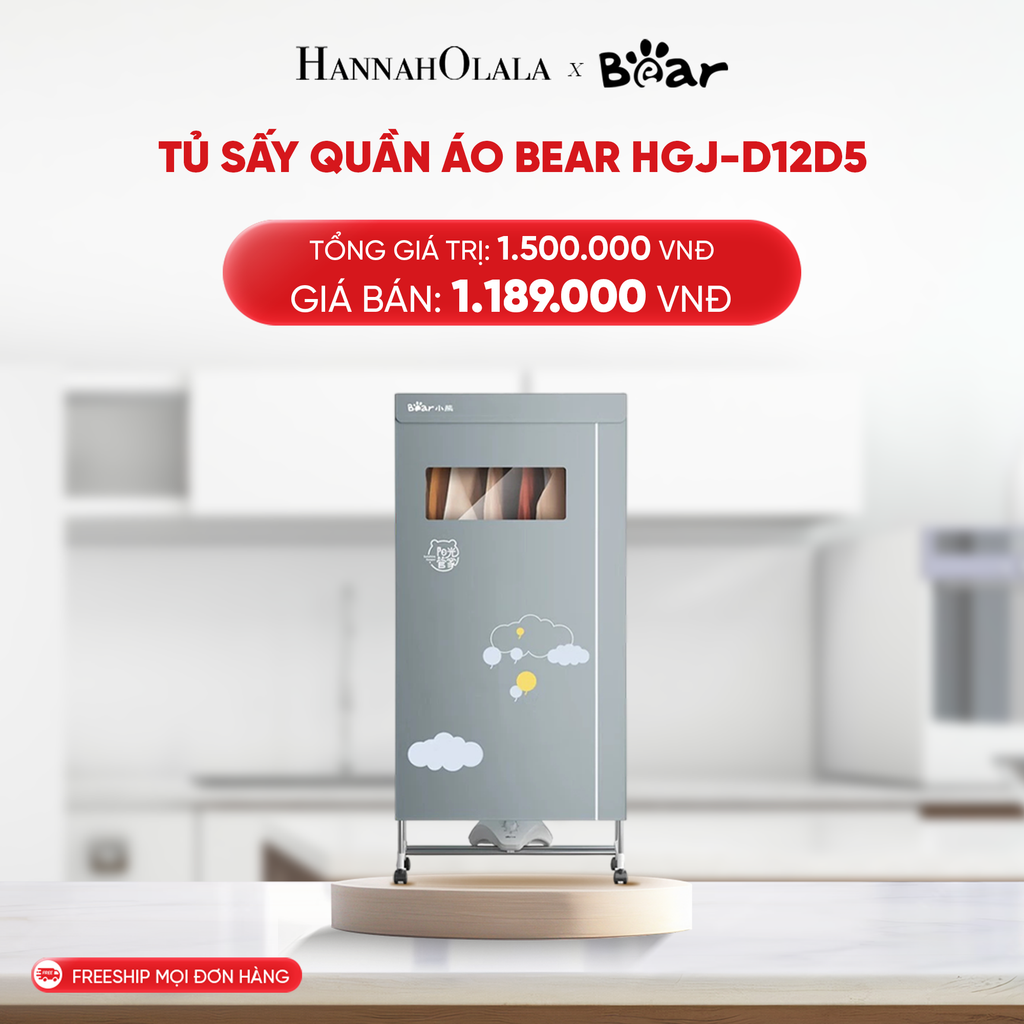  B232_DEAL 17: TỦ SẤY QUẦN ÁO BEAR HGJ-D12D5 