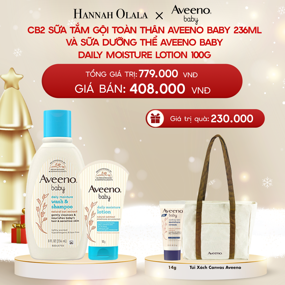  DEAL 11: BỘ SỮA TẮM VÀ KEM DƯỠNG CHO DA NHẠY CẢM AVEENO BABY 