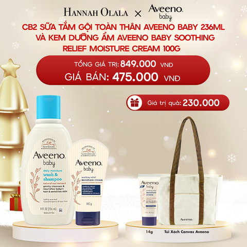  DEAL 10: BỘ SỮA TẮM VÀ KEM DƯỠNG CHO DA KHÔ VÀ NHẠY CẢM AVEENO BABY 