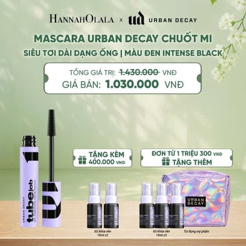  MASCARA URBAN DECAY CHUỐT MI SIÊU TƠI DÀI DẠNG ỐNG, KHÔNG SỤP, KHÔNG LEM, TẨY TRANG DỄ DÀNG - A213 