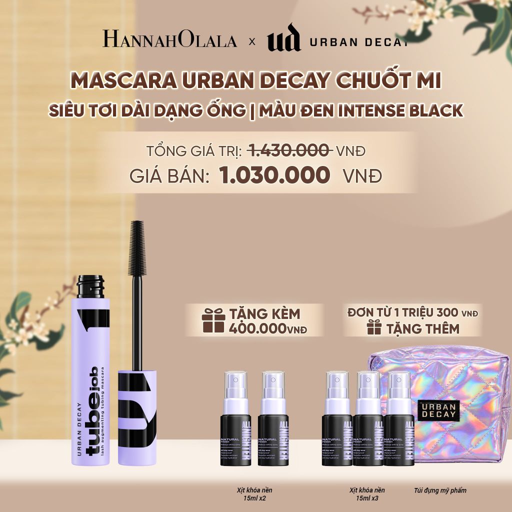  MASCARA URBAN DECAY CHUỐT MI SIÊU TƠI DÀI DẠNG ỐNG, KHÔNG SỤP, KHÔNG LEM, TẨY TRANG DỄ DÀNG - A213 