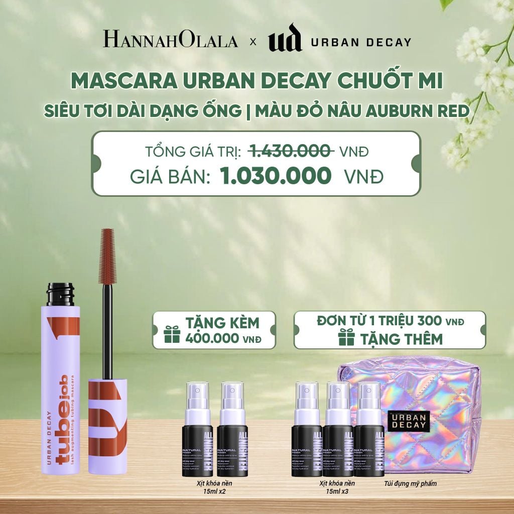  MASCARA URBAN DECAY CHUỐT MI SIÊU TƠI DÀI DẠNG ỐNG, KHÔNG SỤP, KHÔNG LEM, TẨY TRANG DỄ DÀNG - A213 
