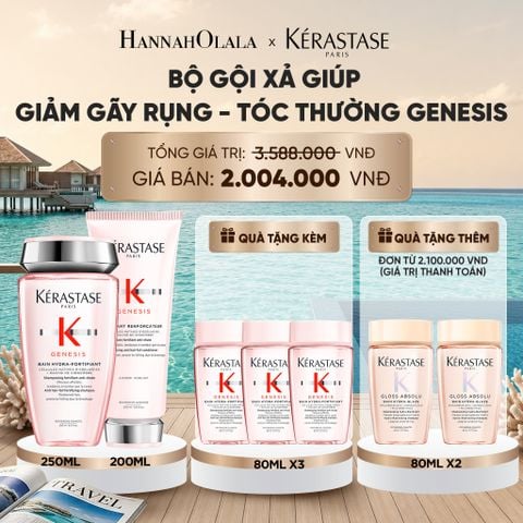  BỘ SẢN PHẨM DẦU GỘI BAIN HYDRA-FORTIFIANT GENESIS 250ML VÀ DẦU XẢ GENESIS FONDANT RENFORCATEUR 200ML_ D899 
