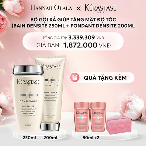  E1073: DEAL 5: BỘ GỘI XẢ GIÚP TĂNG MẬT ĐỘ TÓC KERASTASE (BAIN DENSITE 250ML + FONDANT DENSITE 200ML 
