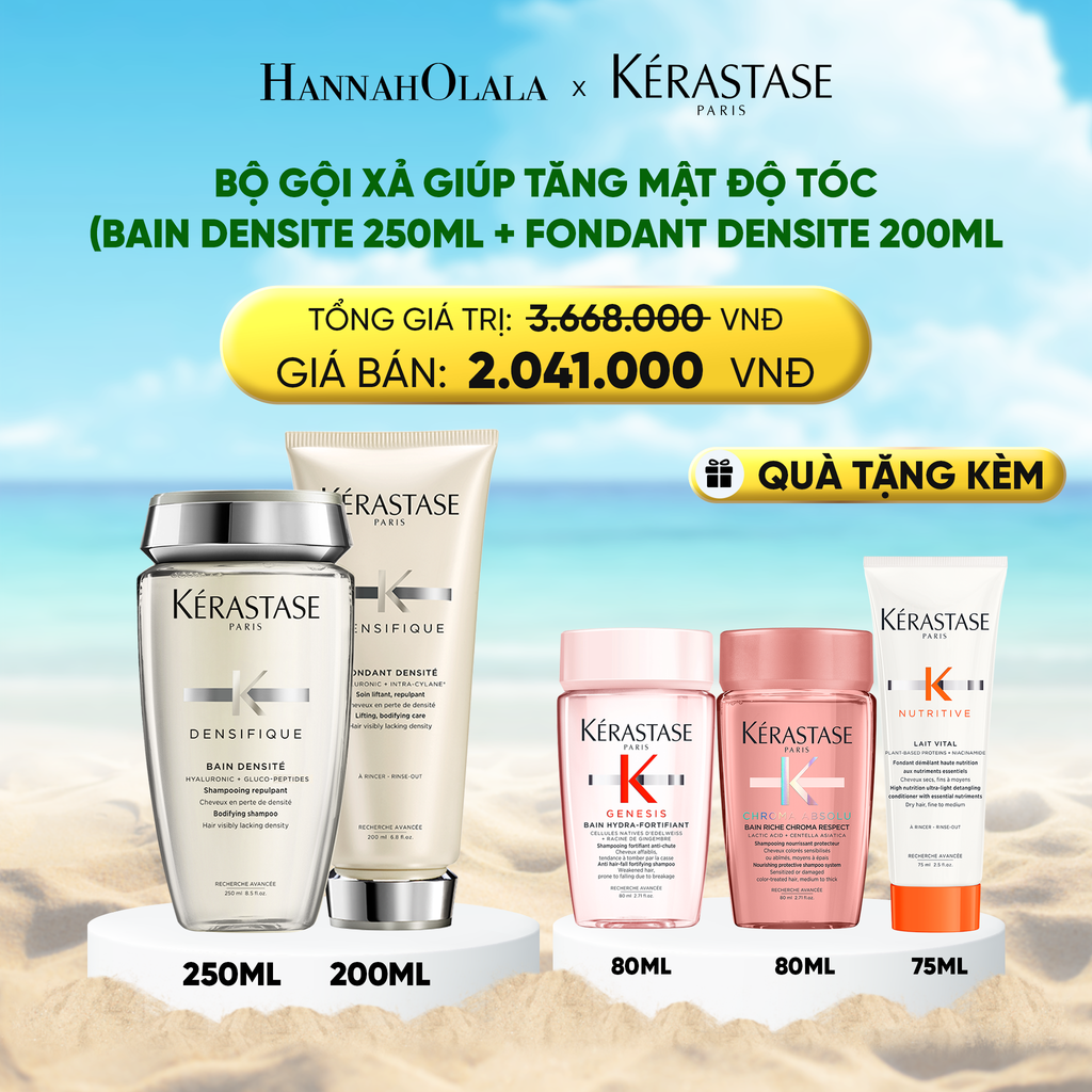  DEAL 4: BỘ GỘI XẢ GIÚP TĂNG MẬT ĐỘ TÓC KERASTASE (BAIN DENSITE 250ML + FONDANT DENSITE 200ML 