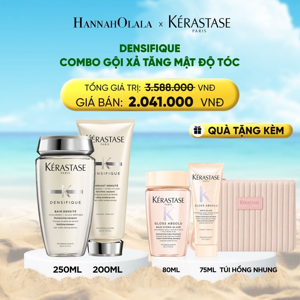  BỘ GỘI XẢ GIÚP TĂNG MẬT ĐỘ TÓC KERASTASE (BAIN DENSITE 250ML + FONDANT DENSITE 200ML 