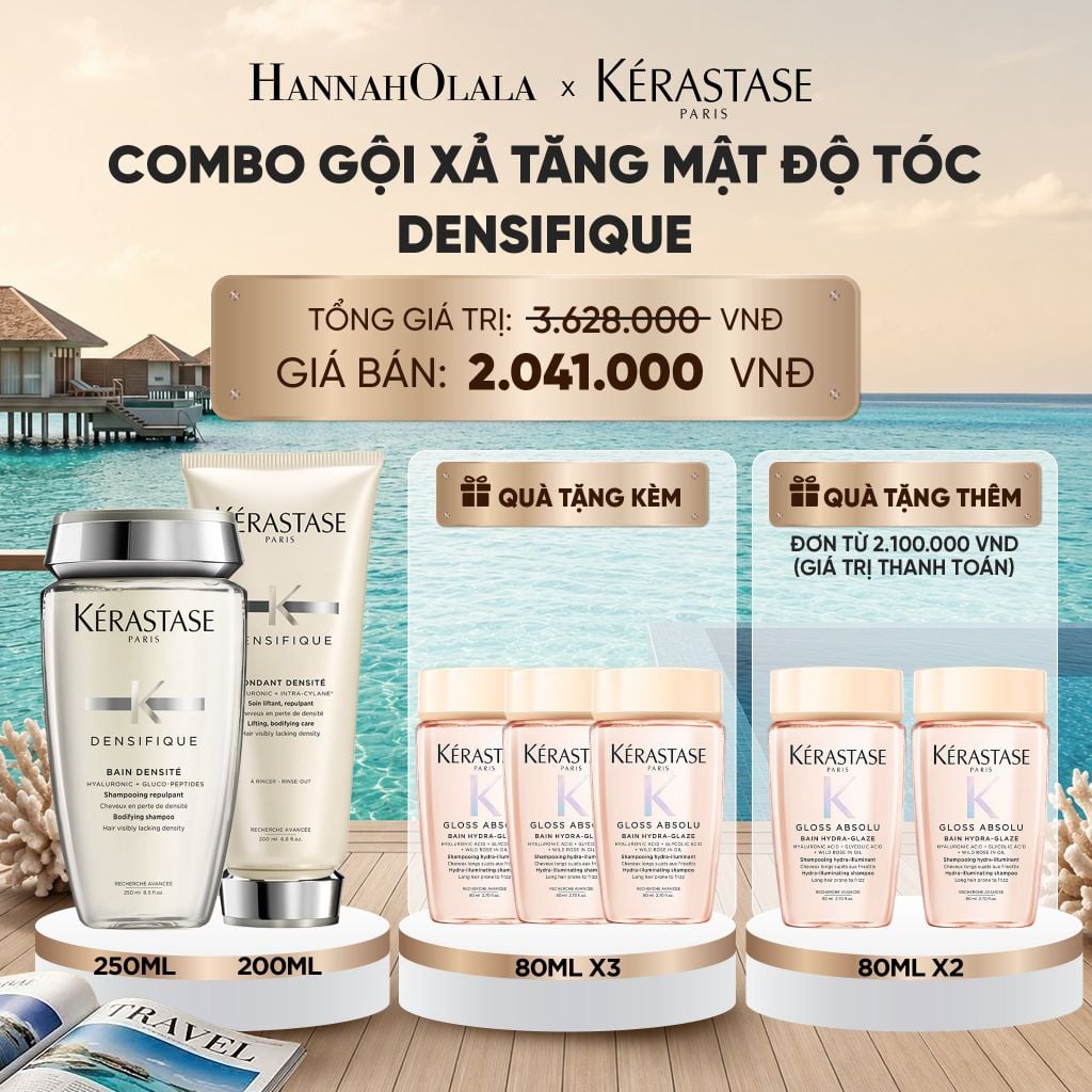  BỘ GỘI XẢ GIÚP TĂNG MẬT ĐỘ TÓC KERASTASE (BAIN DENSITE 250ML + FONDANT DENSITE 200ML 