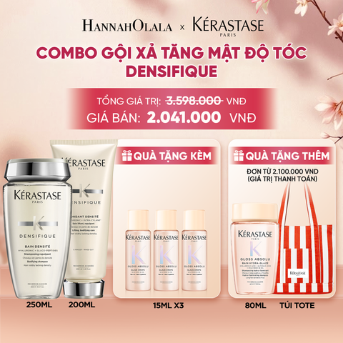  BỘ GỘI XẢ GIÚP TĂNG MẬT ĐỘ TÓC KERASTASE (BAIN DENSITE 250ML + FONDANT DENSITE 200ML - A764 
