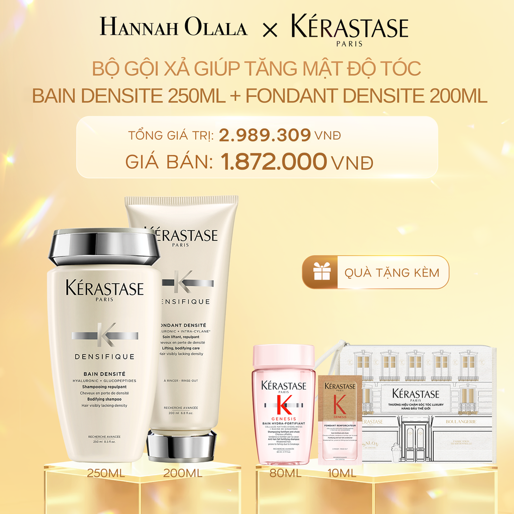  DEAL 5: BỘ GỘI XẢ GIÚP TĂNG MẬT ĐỘ TÓC KERASTASE (BAIN DENSITE 250ML + FONDANT DENSITE 200ML 
