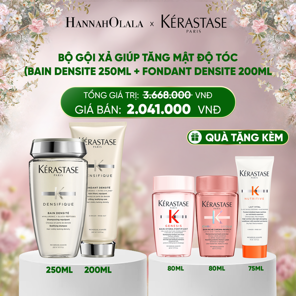  E1034_DEAL 4: BỘ GỘI XẢ GIÚP TĂNG MẬT ĐỘ TÓC KERASTASE (BAIN DENSITE 250ML + FONDANT DENSITE 200ML 