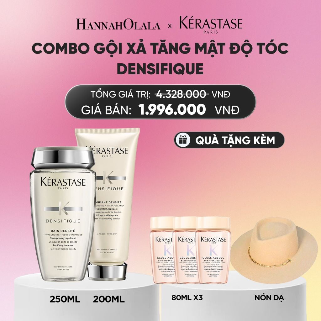  BỘ GỘI XẢ GIÚP TĂNG MẬT ĐỘ TÓC KERASTASE (BAIN DENSITE 250ML + FONDANT DENSITE 200ML_A1357 