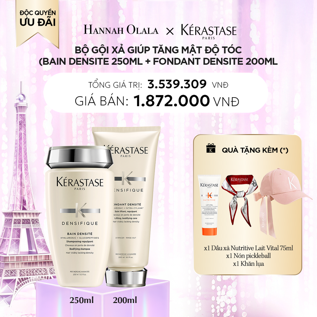  DEAL 5: BỘ GỘI XẢ GIÚP TĂNG MẬT ĐỘ TÓC KERASTASE (BAIN DENSITE 250ML + FONDANT DENSITE 200ML 