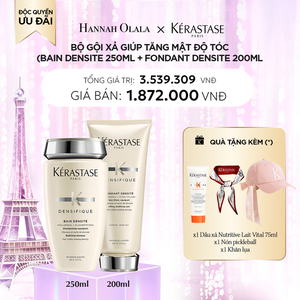  DEAL 5: BỘ GỘI XẢ GIÚP TĂNG MẬT ĐỘ TÓC KERASTASE (BAIN DENSITE 250ML + FONDANT DENSITE 200ML 