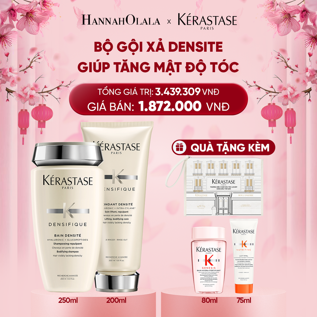  DEAL 4: BỘ GỘI XẢ GIÚP TĂNG MẬT ĐỘ TÓC KERASTASE (BAIN DENSITE 250ML + FONDANT DENSITE 200ML 