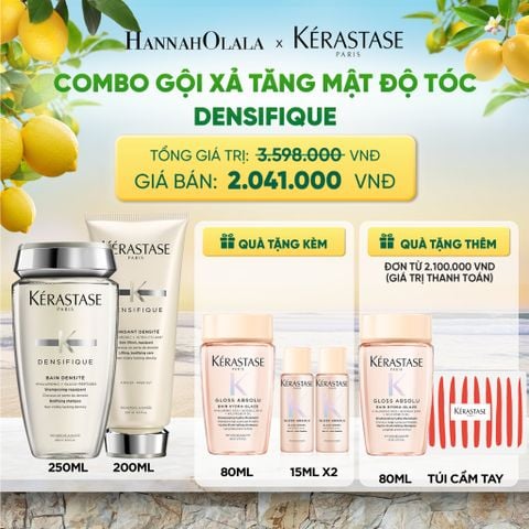  BỘ GỘI XẢ GIÚP TĂNG MẬT ĐỘ TÓC KÉRASTASE (BAIN DENSITE 250ML + FONDANT DENSITE 200ML) - DEAL 03 - A465 
