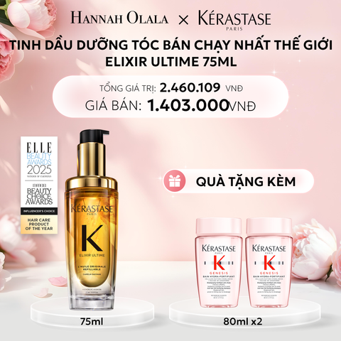  E1070: DEAL 2: [FLASH DEAL] TINH DẦU DƯỠNG TÓC BÁN CHẠY NHẤT THẾ GIỚI ELIXIR ULTIME 75ML 