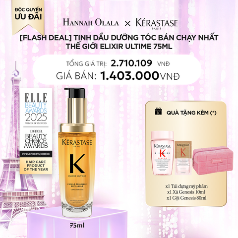  DEAL 2: [FLASH DEAL] TINH DẦU DƯỠNG TÓC BÁN CHẠY NHẤT THẾ GIỚI ELIXIR ULTIME 75ML 