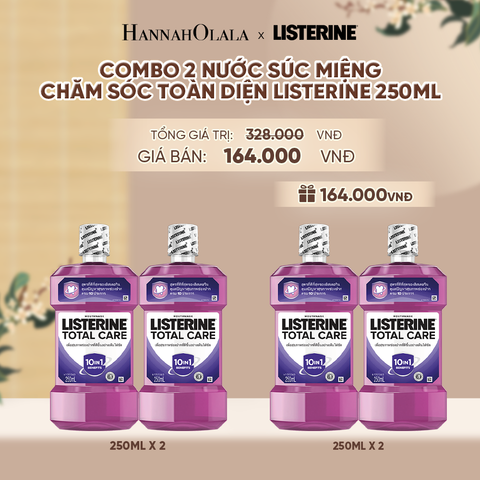 MUA 2 TẶNG 2 NƯỚC SÚC MIỆNG CHĂM SÓC TOÀN DIỆN LISTERINE TOTAL CARE 250ML - A589 