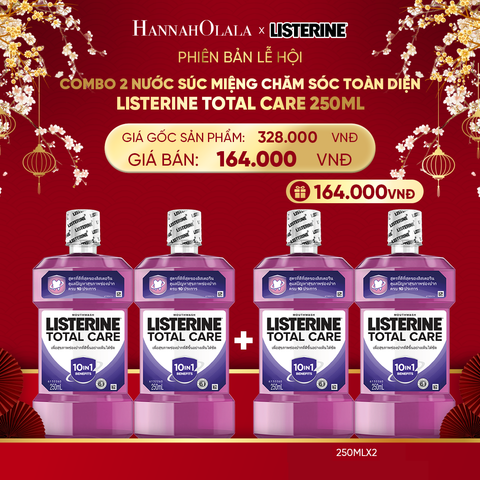  A1481_DEAL 15: COMBO 2 NƯỚC SÚC MIỆNG CHĂM SÓC TOÀN DIỆN LISTERINE TOTAL CARE 250ML 