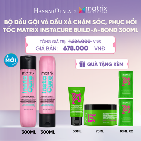  BỘ DẦU GỘI VÀ DẦU XẢ CHĂM SÓC, PHỤC HỒI TÓC MATRIX INSTACURE BUILD-A-BOND 300ML  - L053 