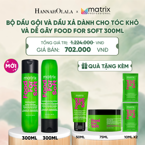  BỘ DẦU GỘI VÀ DẦU XẢ DÀNH CHO TÓC KHÔ VÀ DỄ GÃY MATRIX FOOD FOR SOFT 300ML - A428 