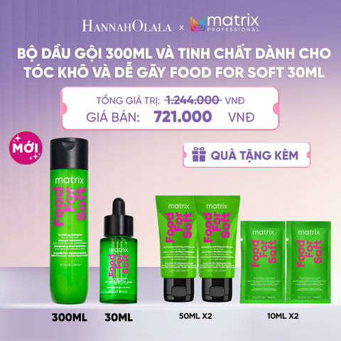  BỘ DẦU GỘI 300ML VÀ TINH CHẤT DÀNH CHO TÓC KHÔ VÀ DỄ GÃY MATRIX FOOD FOR SOFT 30ML  - L054 