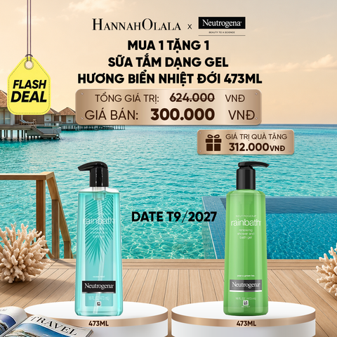 MUA 1 TẶNG 1 SỮA TẮM NEUTROGENA RAINBATH REPLENISHING SHOWER AND BATH GEL OCEAN MIST 473ML (HSD: 08/09/2027) 
