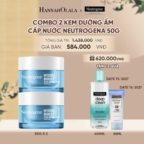 COMBO 2 KEM DƯỠNG ẨM CẤP NƯỚC NEUTROGENA HYDRO BOOST WATER GEL 50G - A610 