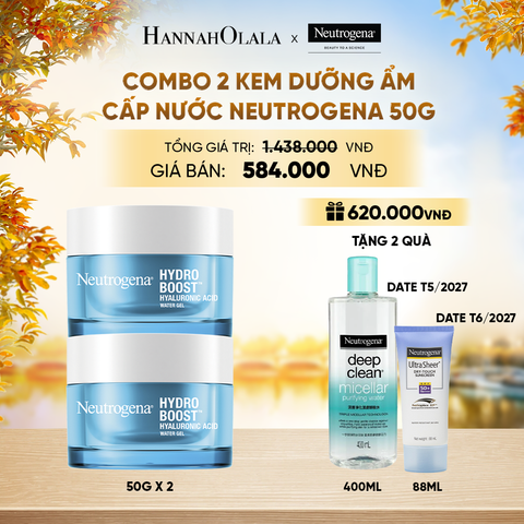  COMBO 2 KEM DƯỠNG ẨM CẤP NƯỚC NEUTROGENA HYDRO BOOST WATER GEL 50G - E874 