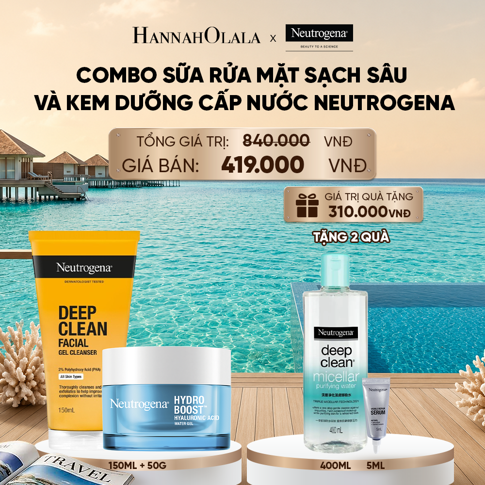  COMBO SỮA RỬA MẶT FACIAL GEL 150ML + KEM DƯỠNG ẨM WATER GEL 50G 