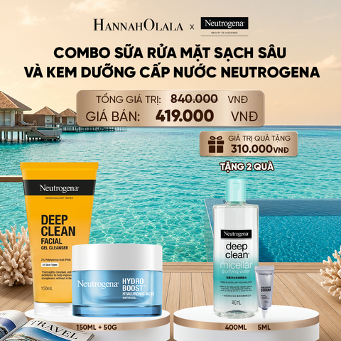  COMBO SỮA RỬA MẶT FACIAL GEL 150ML + KEM DƯỠNG ẨM WATER GEL 50G 