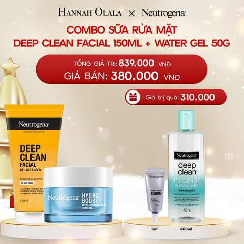  DEAL 6: COMBO SỮA RỬA MẶT FACIAL GEL 150ML + KEM DƯỠNG ẨM WATER GEL 50G 