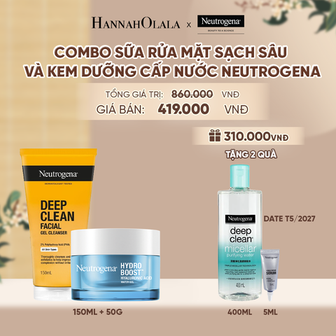  COMBO SỮA RỬA MẶT FACIAL GEL 150ML + KEM DƯỠNG ẨM WATER GEL 50G - A1 