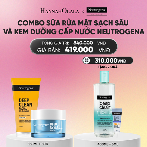  COMBO SỮA RỬA MẶT FACIAL GEL 150ML + KEM DƯỠNG ẨM WATER GEL 50G_A928 