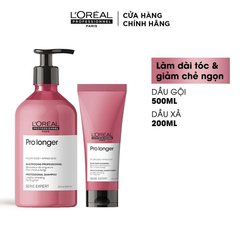  COMBO GỘI 500ML & XẢ 200ML GIÚP TÓC CHẮC KHỎE GIẢM ĐỨT GÃY VÀ DÀI HƠN SERIE EXPERT PRO LONGER - D21 