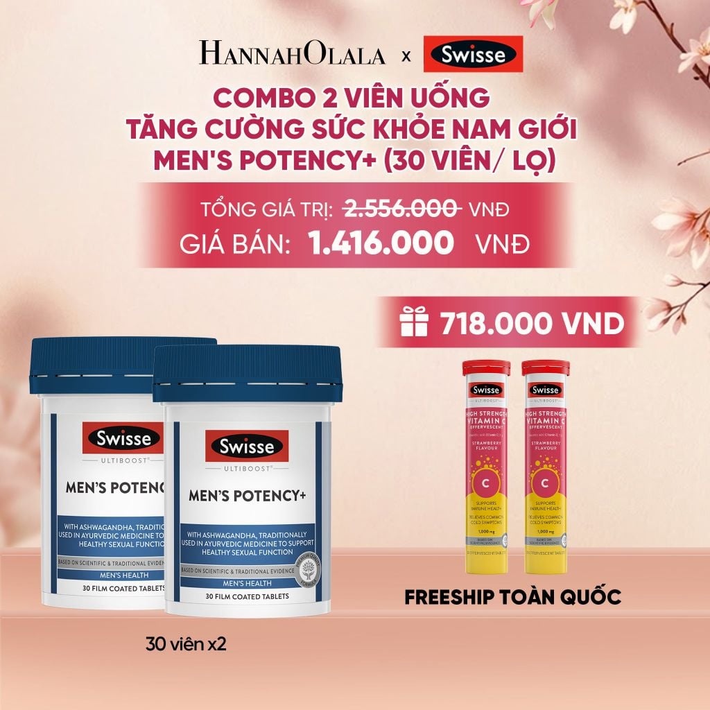  COMBO 2 VIÊN UỐNG TĂNG CƯỜNG SỨC KHỎE NAM GIỚI SWISSE ULTIBOOST MEN'S POTENCY+ (30 VIÊN) _ DEAL 13 - A952 
